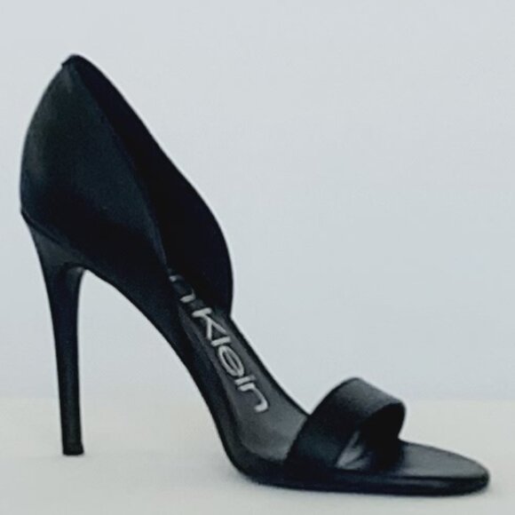 Calvin Klein Women's Metino Open Toe Heels Black Size 7M - Picture 3 of 14
